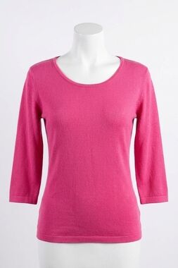 NEW ANGEL three quarter sleeve tunic top in fuchsia